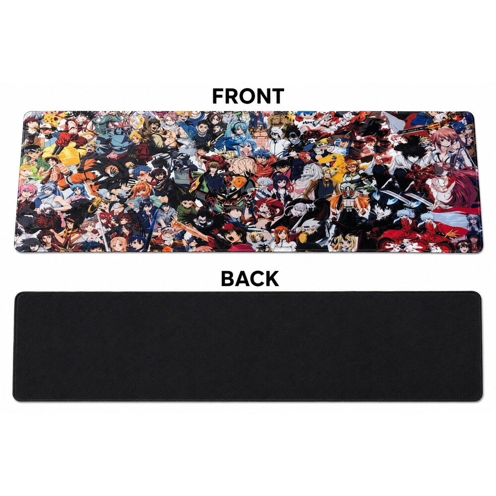 Anime Collage Gaming Mouse Pad 11.8x31.5 Extended Desk Mat Naruto Dragon Ball